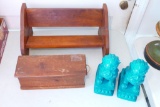 Wooden Book Stand, Bookends, Wooden Box