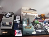 Assorted Office Supplies:  Olivetti Adding
