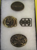 (4) Men's Belt Buckles:  Piper Comanche, Georgia