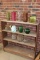 4-Shelf Wooden Storage & Asst Vases