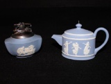 Wedgwood Pale Blue Jasperware-Classic White on Pale Blue:  2