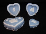 Wedgwood Pale Blue Jasperware-Classic White on Pale Blue: