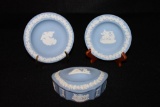 Jasper by Wedgwood-Classic White on Pale Blue: