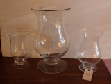 (3) Decorative Glass Vases, 14