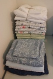 (7) Twin Size Sheet Sets, Twin Bed Skirt, Etc