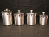 Set (4) Stainless Steel Cannisters