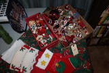 Asst Christmas Items: Ornaments, Stockings, Tree