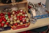 (4) Boxes Christmas Ornaments & Decorations, Etc