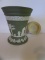 (2) Wedgwood (England) Items:  Green Jasper Ware