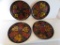 (4) Russian Lacquer Plates--7 7/8