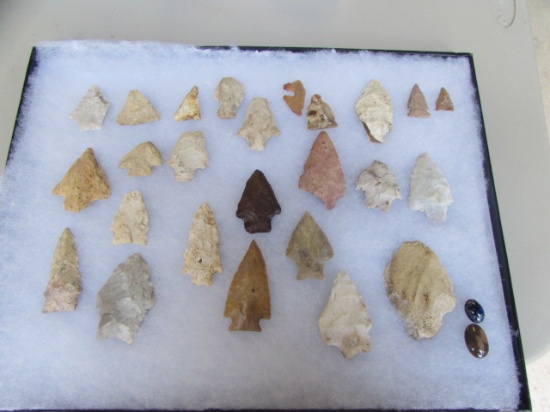 (25) Arrowheads Found Along The Flint River in