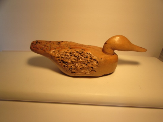 Hand-Carved Duck Decoy--Billy J. Trotter--14 3/8"