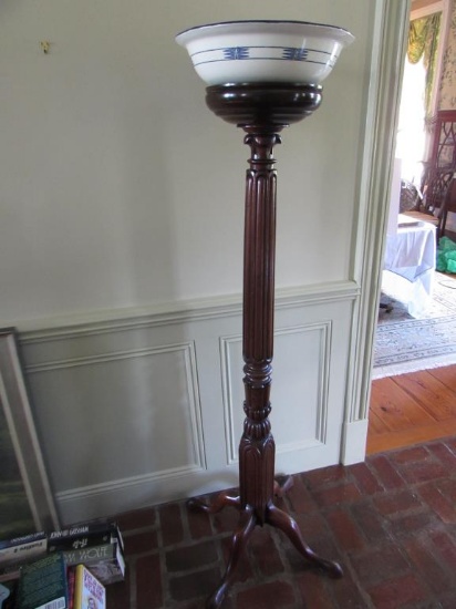 Antique Mahogany Torchiere, 62" High and Royal