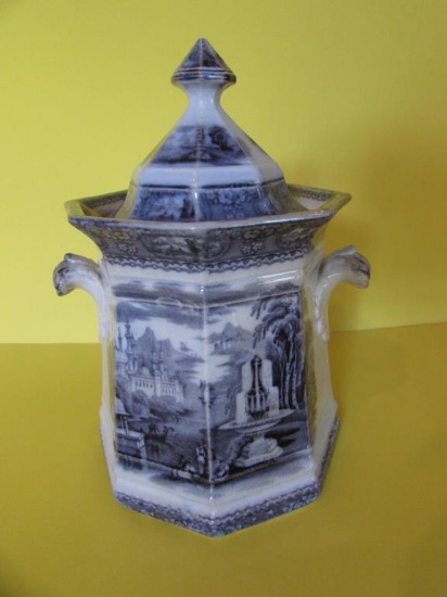 "Medina" J.F. & Co. Two-Handle Covered Jar--8