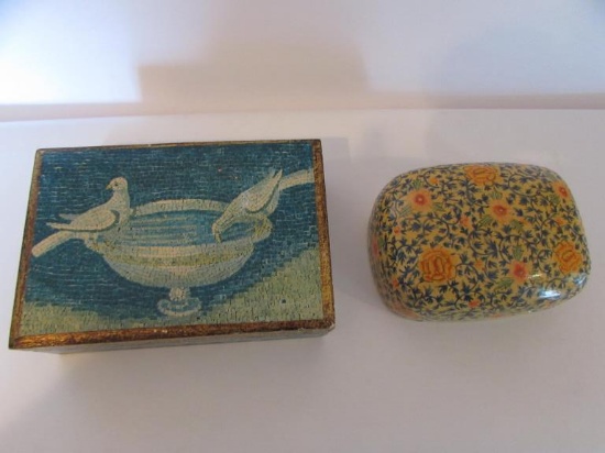 (2) Decorative Boxes:  Italian Florentia 6" x 4"