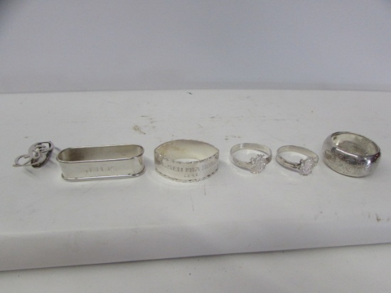 (6) Assorted Sterling Silver Napkin Rings