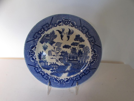 Vintage 9 1/4" Japanese Blue Willow Plate