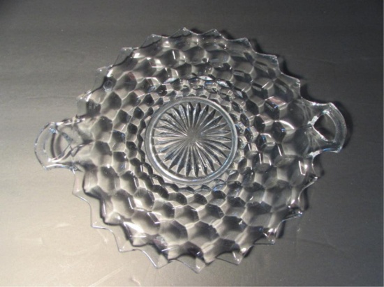 Fostoria "American" 2-Handle 10" Cake Plate, 12"