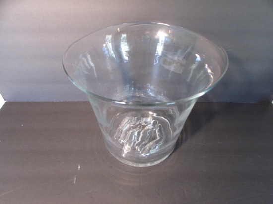 Glass Ice Bucket--9 1/2" Diameter, 8 1/2" High