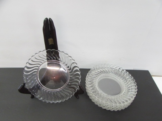 (7) Clear Glass 7" Dessert Plates