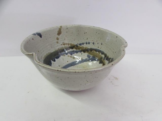 Handmade & Signed Pottery Bowl--Walter Hobbs--8"