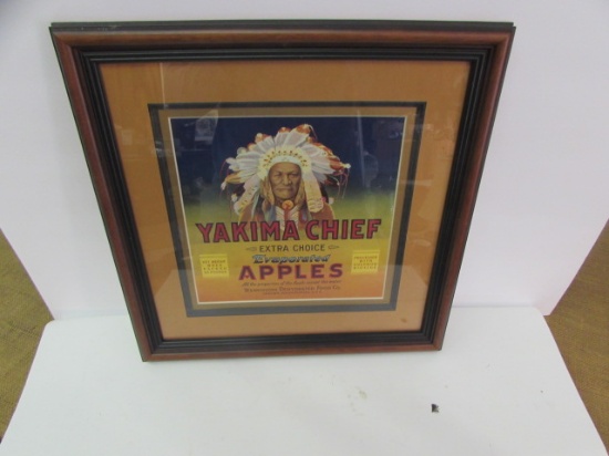Framed & Matted Yakima Chief Evaporated Apples