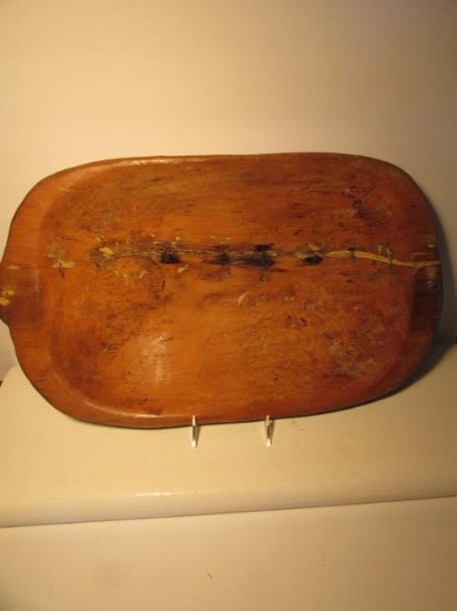 Antique Wooden Dough Bowl--22" x 13"