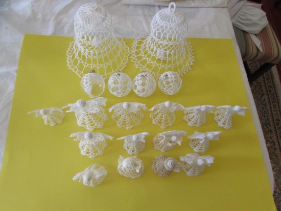 Assorted Hand-Crocheted & Starched Christmas