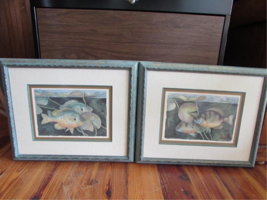 (2) Framed & Double Matted with Fillet Prints by