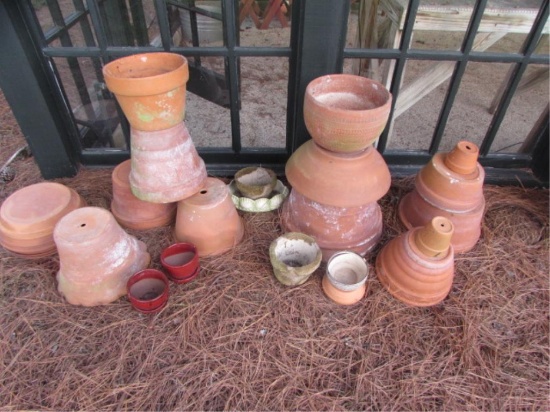 Assorted Clay Pots & Ceramic Flower Pots