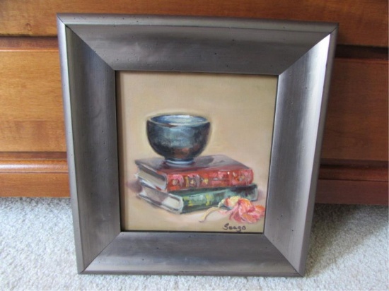 Framed Oil Painting--"Still Life" by Lisa