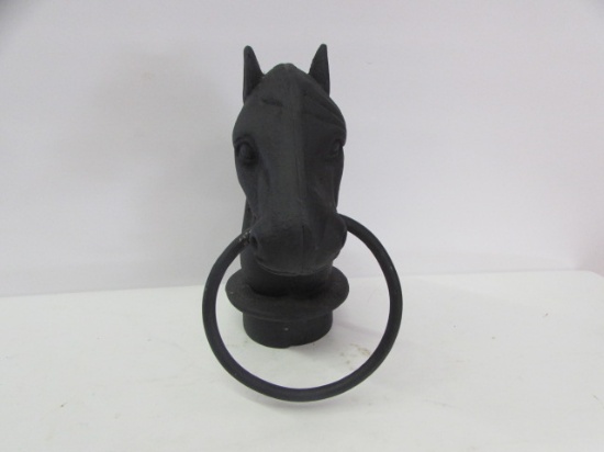 Cast Iron Horse Head Hitching Post Finial--8 3/4"