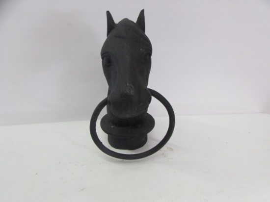 Cast Iron Horse Head Hitching Post Finial--8 3/4"