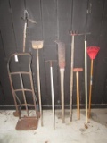 Hand Truck and (7) Long-Handle Yard & Garden