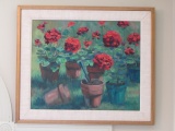 Ruth Kahler Framed & Linen Matted Oil Painting