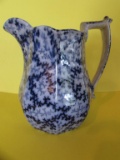 Antique Blue & White Pitcher, 7