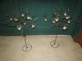 (2) Metal Tree-Shaped Votive Centerpieces with