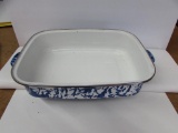 Splaterware Enamel 2-Handle Roasting Pan--12 1/2