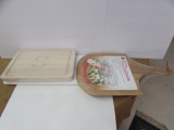 Wooden Pizza Paddle & Wooden Carving Board