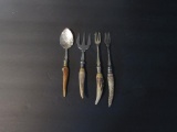 (4) English Stag Horn Utensils