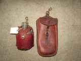 Saddle Canteen with Leather Holder and Leather