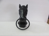 Cast Iron Painted Horse Head Hitching Post