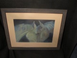Custom Framed & Matted Opaque Watercolor signed
