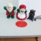 Ceramic Santa, Mrs. Clause, Store Lamp (Flue