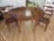 Hitchcock Style Oval Dining Table & (2) Matching