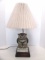 Bisque Owl Figural Table Lamp, 20 1/2