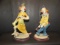 (2) Clown Figurines, approximately 13 1/2