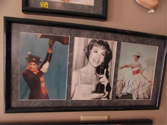 (3) Framed Photographs of Julie Andrews with (1)