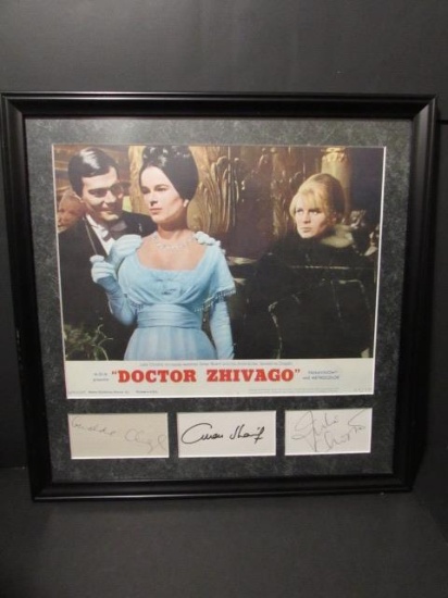 Framed "Doctor Zhivago" Lobby Card & Autographs