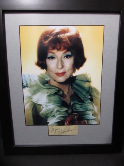 Framed Agnes Moorehead Autograph &Color